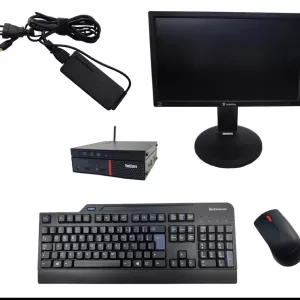 Kit , completo, monitor, teclado e mouse, suporte vesa,,Micro PC Lenovo M910 I5-7500T windows 11 pro original DDR4 8GB SSD 240GB Wifi - Semi Novo (cópia)
